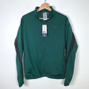 Reebok Ri‎ Vector Knit Track Top Collegiate Green Unisex Size S Full Zip NWT